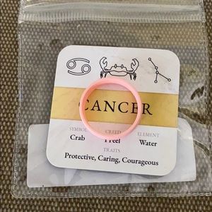 Men’s Pink silicone wedding band ring size 13 New astrology zodiac Cancer